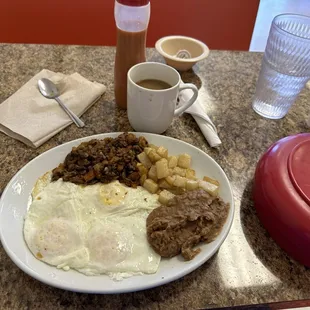 a plate of food on a table