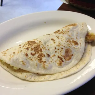 Chicharron n egg taco. Perfectly made