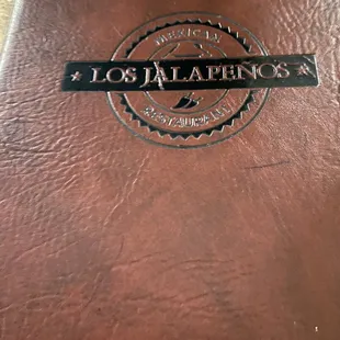 the logo on the leather cover