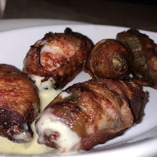 bacon wrapped in cheese