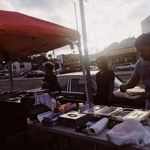 Across the street from fat burger on Venice and Sawtelle next to Super Petrol Gas