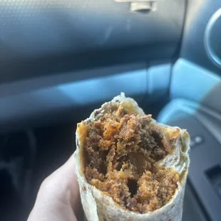 Only chorizo and potatoes when I ordered and paid for chorizo, potato, egg, cheese and nopalitos.