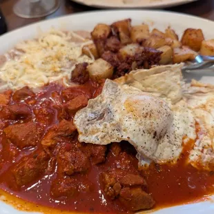 Breakfast Huevos con Chile Rojo