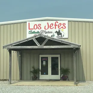 the front of the building