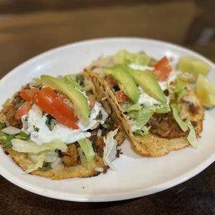 Super tacos de Al Pastor, or your choice of meat