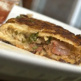 Inside the quesabirria