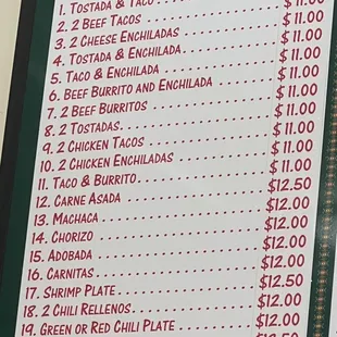 New Menu-Combo Plates