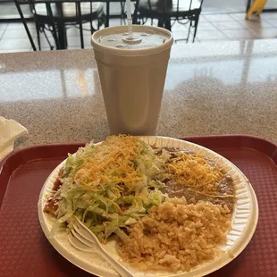 #3 Two Enchiladas Chicken/Beef