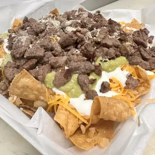 Carne asada nachos