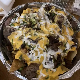 beef nachos! you get so much!! can feed 2 ppl!