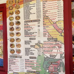 Menu board.