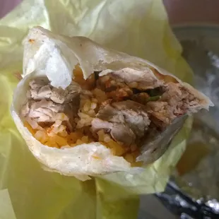Carnitas Burrito - Very Spicy with beans and rice