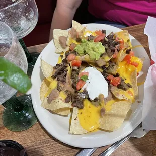 Fajita beef Nachos. Very simple