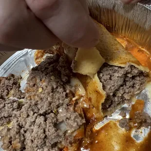 Enchilada on the right side