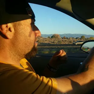 Babe driving us home