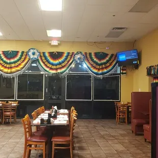 The restaurant has another spacious dining area.