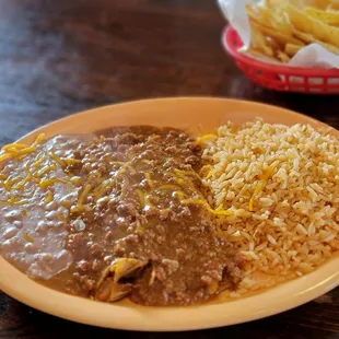 Cheese Enchiladas.  Just ok.  Nothing special