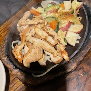 11-4-2022 Grilled Vegetables add Grilled chicken and served with rice.