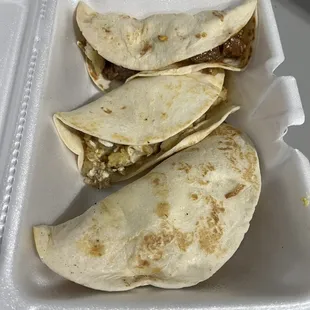 Breakfast tacos.