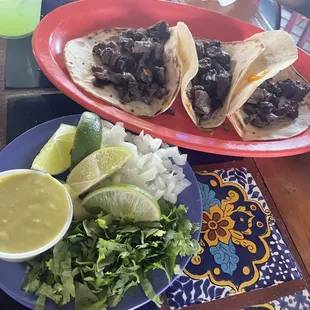 Beef fajita tacos