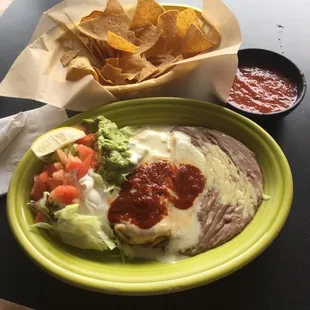 Lunch chimichanga special at Los Maguelles in Fortville