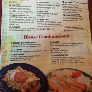 a menu for a mexican restaurant