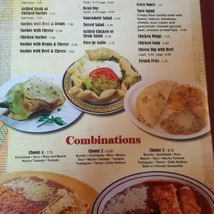 a menu for a mexican restaurant