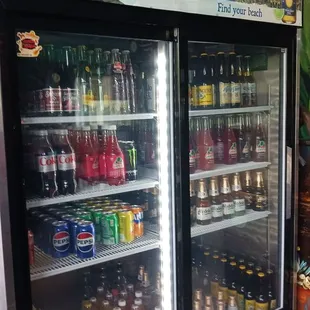 Bottled beverages fridge