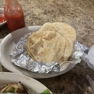 The little flower soft tortillas that I made my burritos with