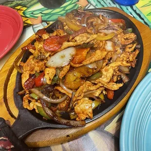 Chicken fajita for two