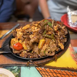 Mixed fajitas for 2.