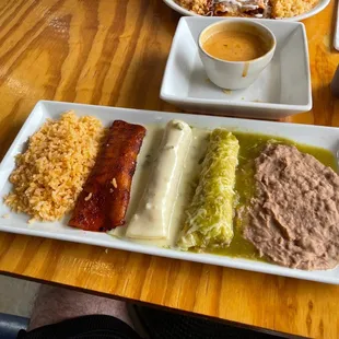 Trio of enchiladas