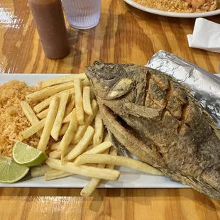 a plate of fish and french fries