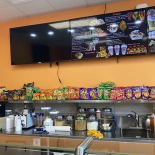 the menu of the restaurant