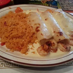 Shrimp chimichanga