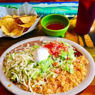 a plate of mexican food