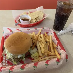 Mex Burger and fries