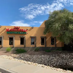 Outside the building