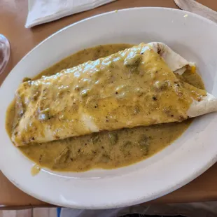 Chorizo and Egg Burrito with Chile Con Queso