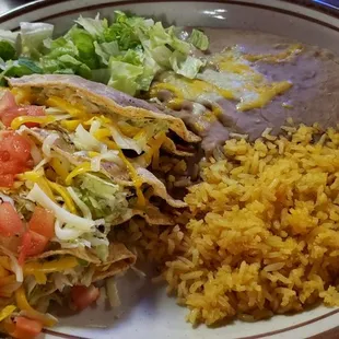 3 beef taco plate