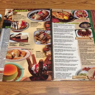 a menu for a mexican restaurant