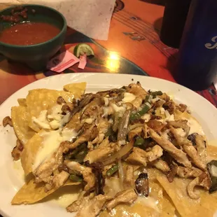 Nachos Fajita: 1/2 order
