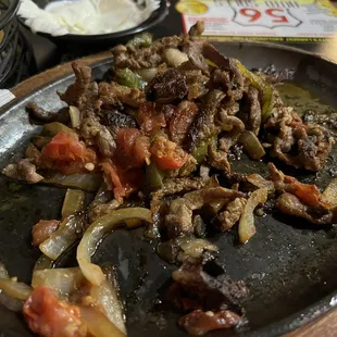 Steak fajitas