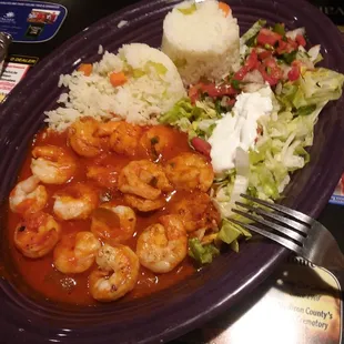 Camerones a la Diabla.  ~$14. Good but not great.