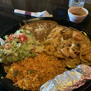 a plate of mexican food
