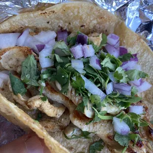 A-la-carte Chicken soft taco