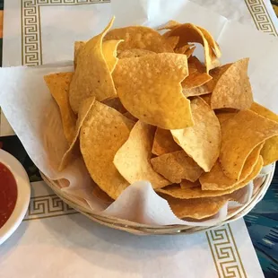 Fresh salsa and warm chips