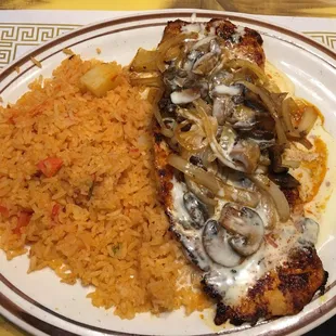 Pollo ranchero (double rice)