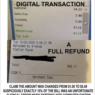 Its policy not to provide a photo of a signed merchant copy to prove it wasn't altered but they can send a photo of the digital one ???