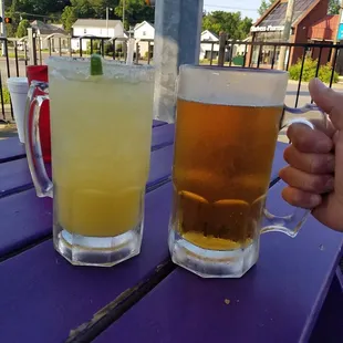 Big means big. Big@$$ Modelo Especial and equally big@$$ Texas Gold Margarita.